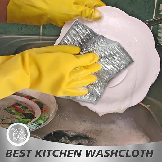 (10Pcs) Dishwashing Mesh Metal Dishcloths_(10개입)금속 메쉬 재질 수세미 - Dongsuh.ca