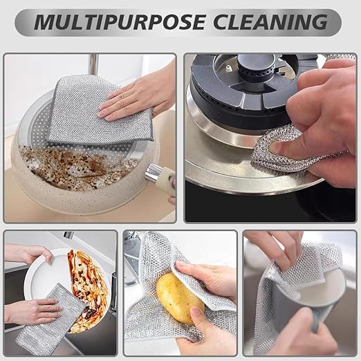 (10Pcs) Dishwashing Mesh Metal Dishcloths_(10개입)금속 메쉬 재질 수세미 - Dongsuh.ca