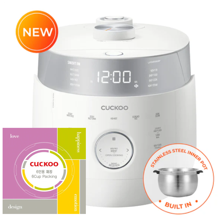 CRP-LHTAR0609F (6CUPS) Twin pressure Master Chef with Stainless Steel Inner Pot [White]