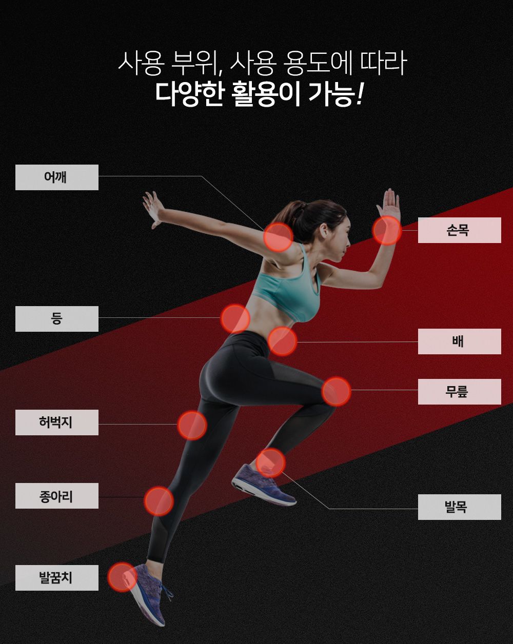 Infrared Warmer Reducing Pain_미소 LED 근적외선 온열 통증 완화 마사지기