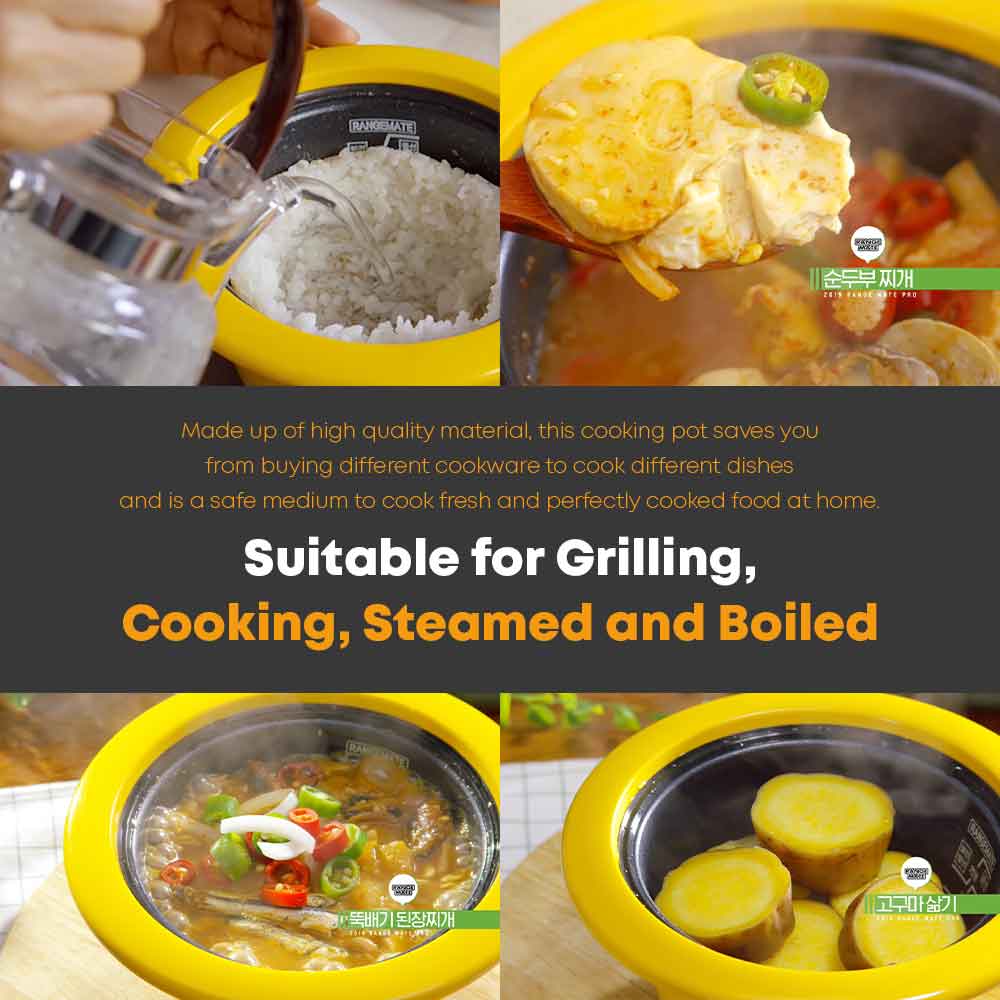 [Rangemate] Microwave Pot Rectangular long Grill_ 렌지메이트 원적외선 전자렌지 다용도 사각그릴 + Range mate microwave mini cooker 렌지메이트 미니쿠커