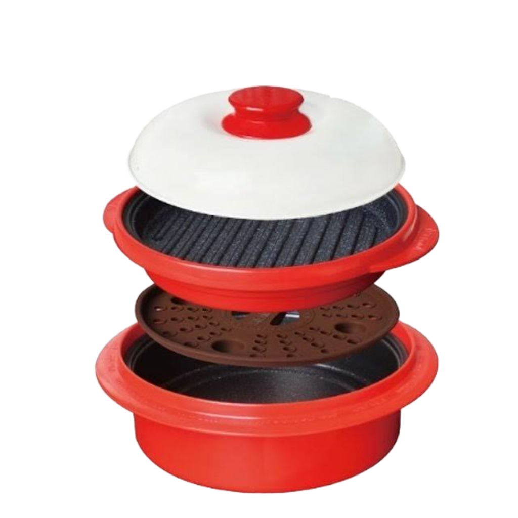 [Rangemate] Microwave Pot Grill Round professional_ 렌지메이트 원적외선 전자렌지 다용도 원형 그릴 PRO