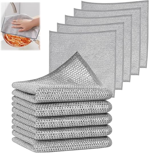 (10Pcs) Dishwashing  Mesh Metal Dishcloths_(10개입)금속 메쉬 재질 수세미