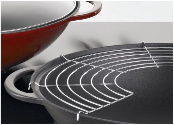 Schulte-Ufer RUSTICA WOK, Black, with storage grid and glass lid - CUCKOO CANADA