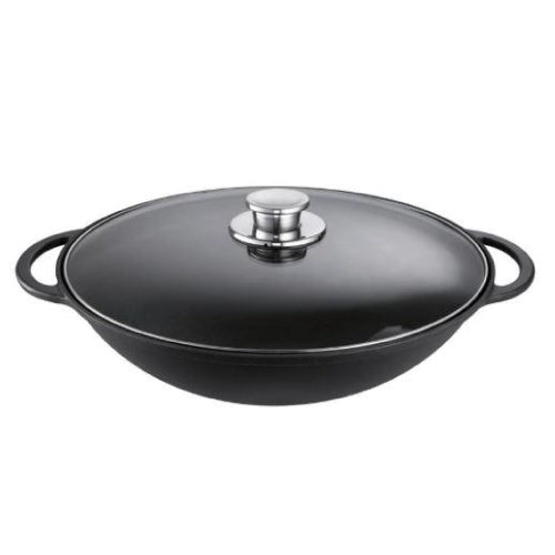 Schulte-Ufer RUSTICA WOK with storage grid and glass lid