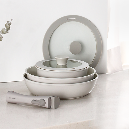 [PN Cookware]  versatile pot set (18cm+24cm+26+lid+handle) Cooking, Baking, Boiling, Oven_풍년 블리스 나란 쿡웨어 세트