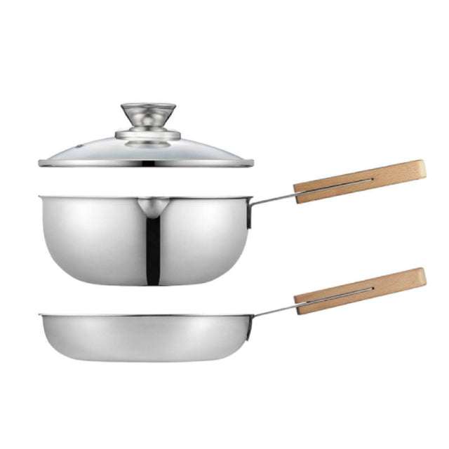 [PN Cookware] Marais 3PLY Wood Handle IH Set_ 풍년 마레 통3중 우드 IH 세트